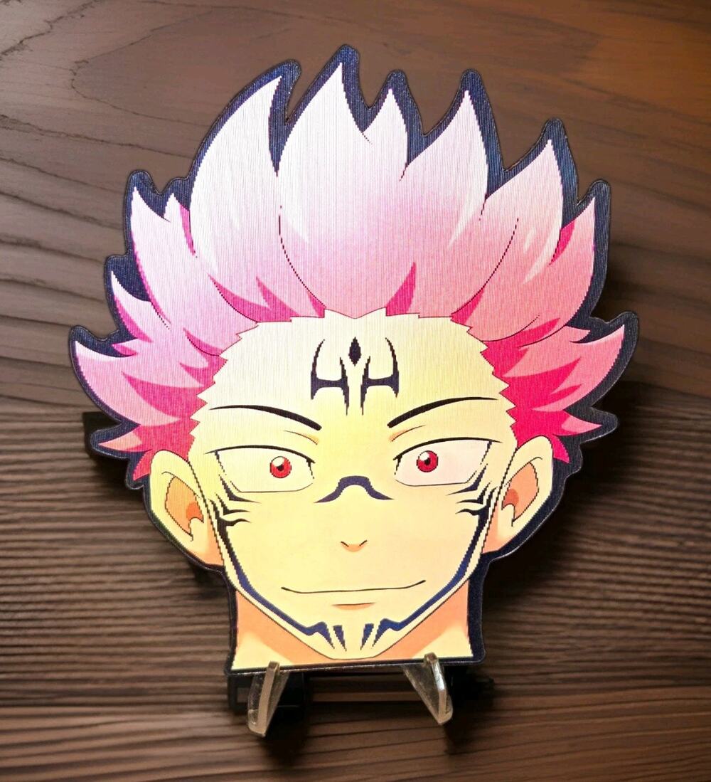 Jujutsu Kaisen Ryomen Sukuna 3D Motion Lenticular Decal Anime Car Laptop Sticker